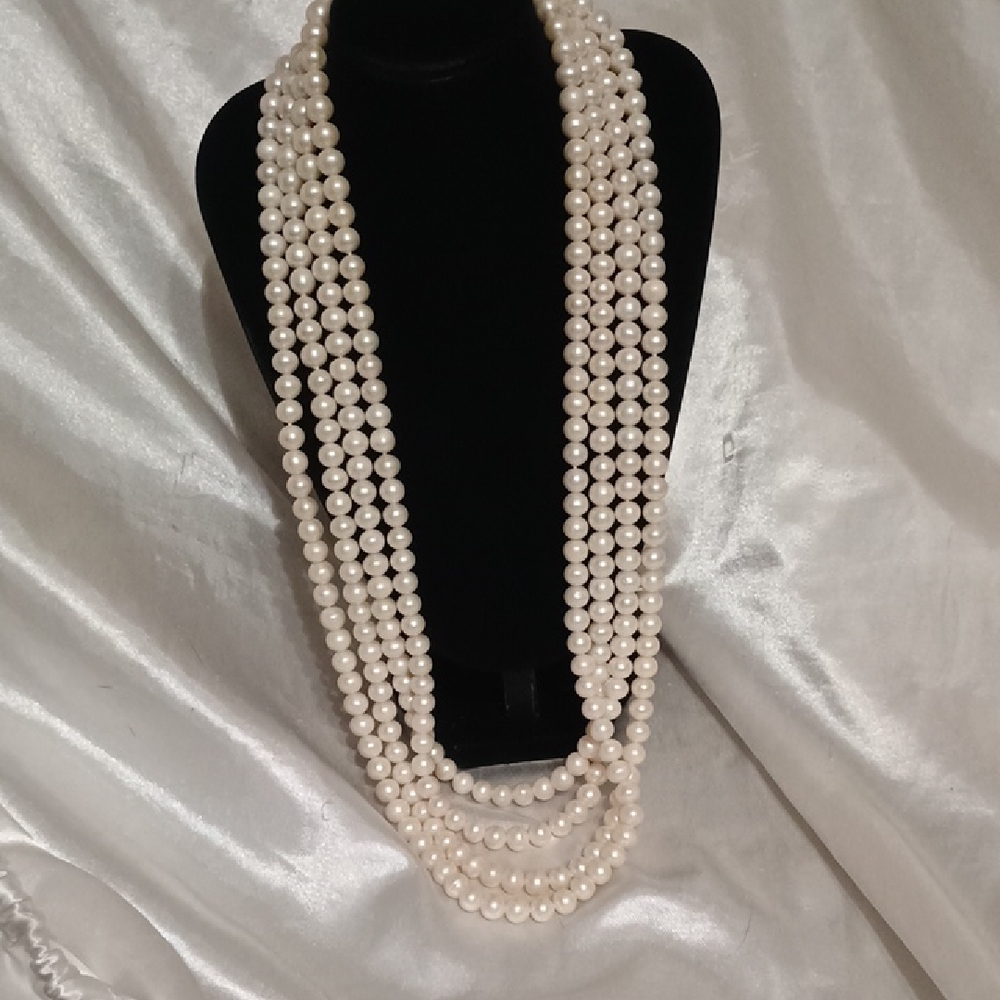 Genuine Pearl Necklace Very Long 100 Inches !!!!